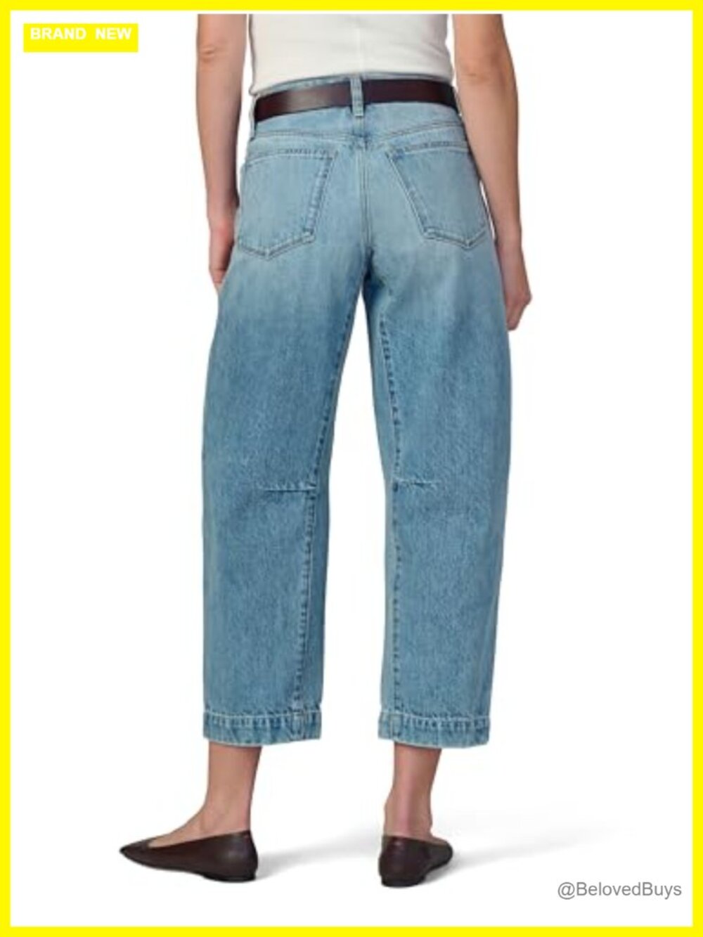 Relaxed Barrel Leg Jeans - High Rise, Ankle Length - Picture 4 of 7